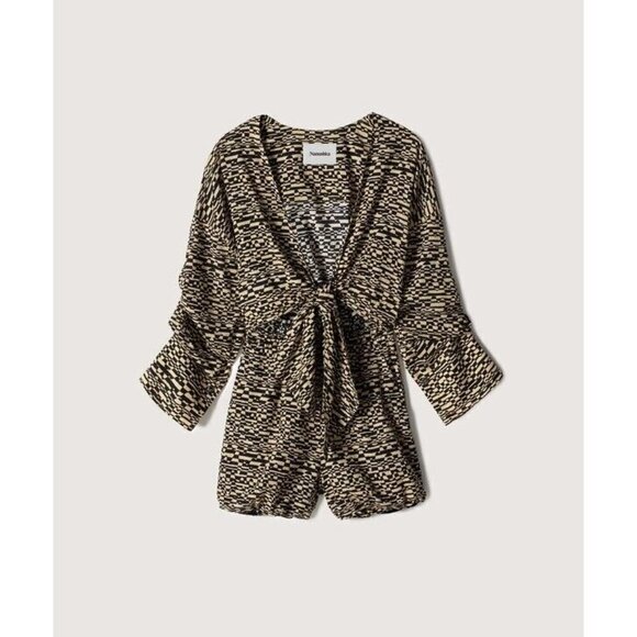 NANUSHKA Women BNWOT "Pearl Knot" Romper Suit Shorts Size XS "Optic Wave" - Picture 3 of 9